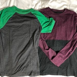 Short and long sleeve boys shirts.